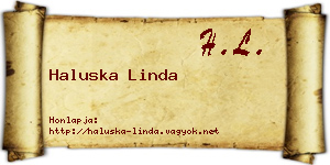 Haluska Linda névjegykártya